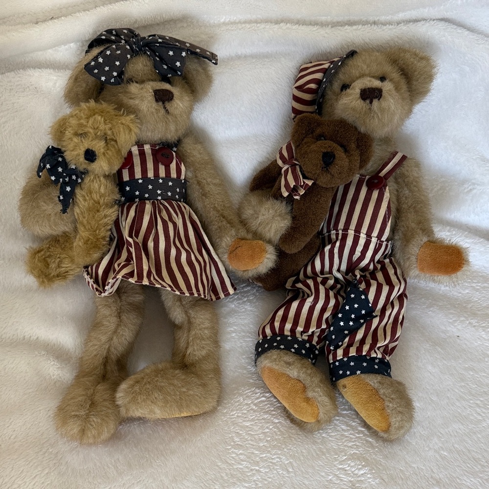 Tender Hearted 1999 Patriotic Teddy Bear Set